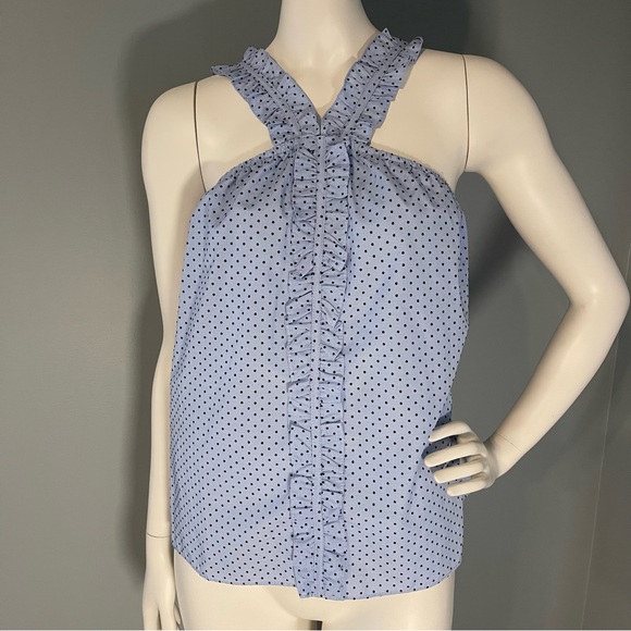 Waverly Grey Polka Dot Ruffle Strap top - Picture 3 of 6